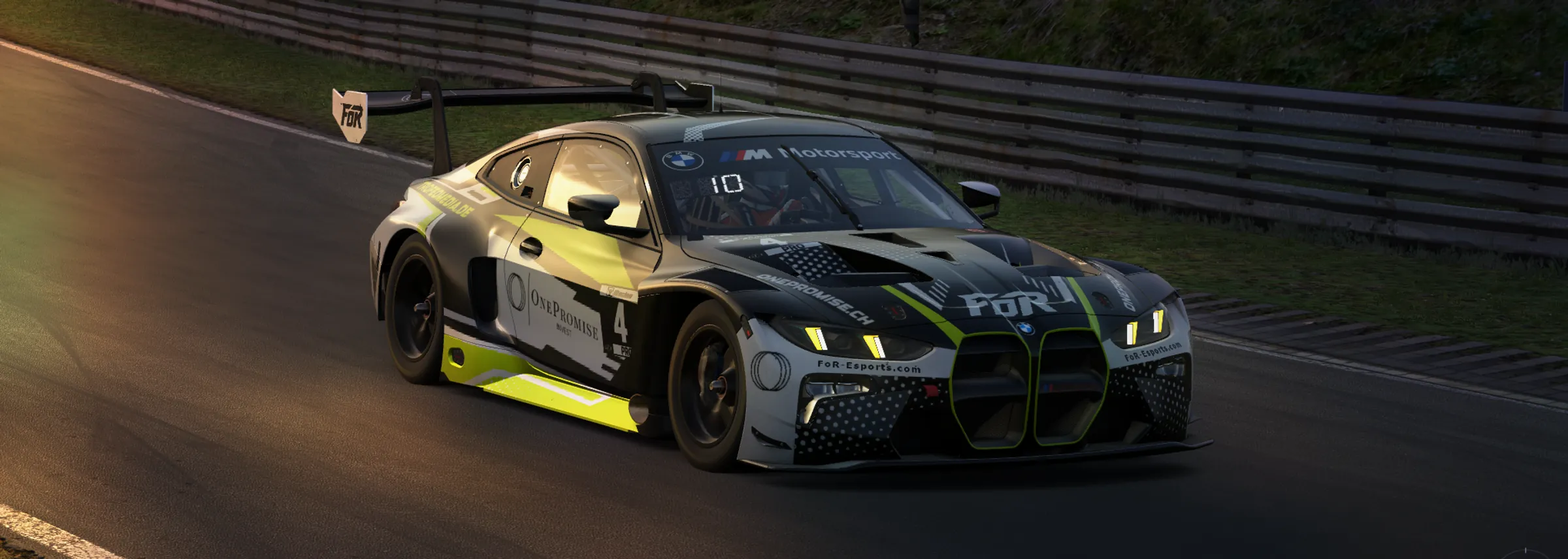 A FoR BMW M4 GT3 catching the evening light